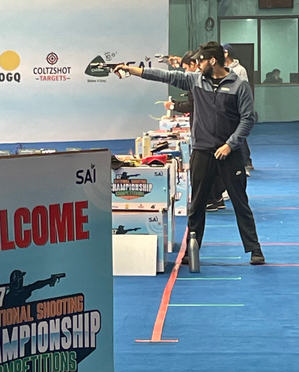 National Shooting C’ships: Vijayveer wins battle of Olympians to win men’s 25m rapid fire pistol