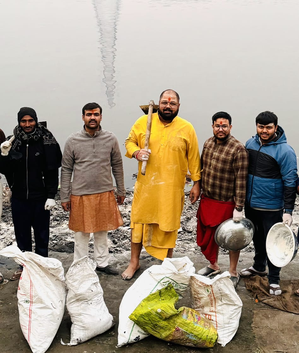 Powerlifter-turned-shooter Gaurav Sharma begins clean-up drive at Yamuna ghats