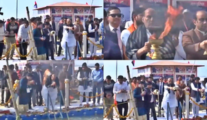 Defence Minister Rajnath Singh visits Prayagraj for Maha Kumbh, joins sacred dip at Sangam