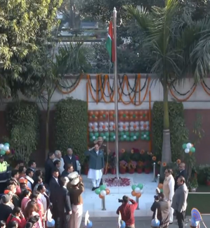 JP Nadda hoists national flag at BJP headquarters on Republic Day