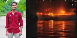 Search on for Hyderabad youth missing after fire on boats in Hussain Sagar lake