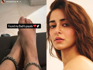 Ananya Panday shares picture of her wearing her ‘dadi’s payals’
