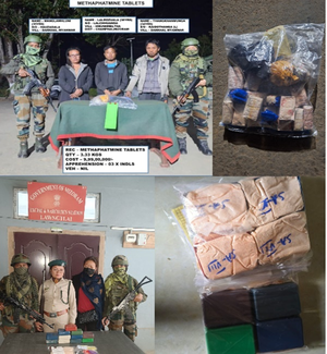 Drugs worth Rs 10.80 crore seized in Mizoram, 4 held