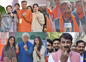 Tiwari, BJP leaders exercise franchise, urge Delhiites to cast votes