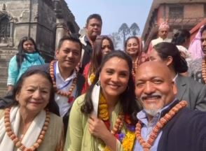 Lara Dutta fulfills a long-held dream on Maha Shivratri at Pashupatinath Temple