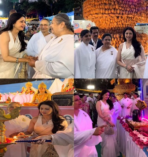 Bhagyashree celebrates Maha Shivratri at Brahmakumaris with 15ft shivling made of 4000 coconut shells