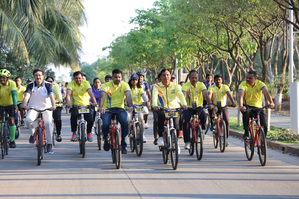 Ministers, athletes join Mandaviya in cycle rally to mark International Women’s Day