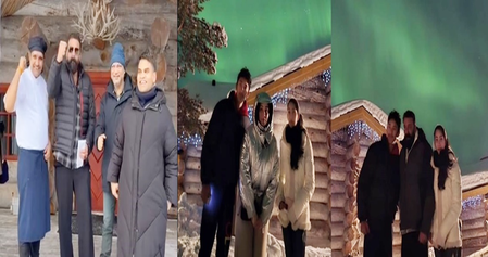 Sanjay Dutt shares breathtaking pictures of Aurora Borealis