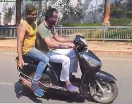 Tej Pratap Yadav fined for violating traffic rules on Holi