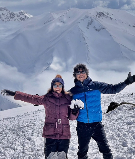 Papon celebrates wife Shweta Mishra’s 50th birthday at 13,000 feet