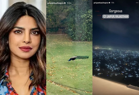Priyanka Chopra is in Jaipur, finds a friend in a ‘peacock’