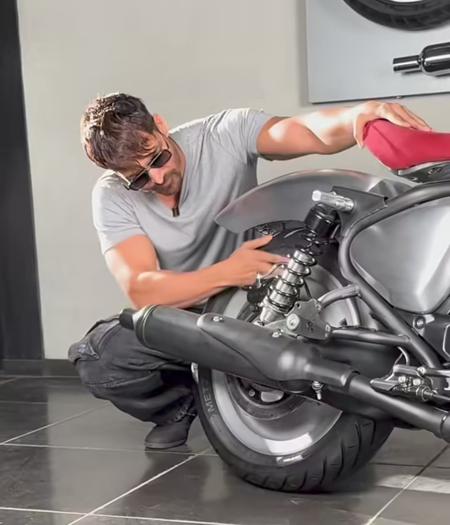 Harshvardhan Rane brings home custom made bobber beast in brush aluminium finishing