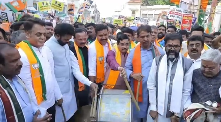 ‘Janakrosh Yatra’: Karnataka BJP hits streets against Congress govt’s policies
