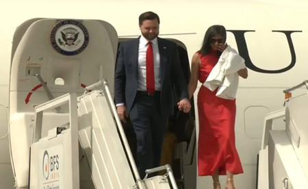 US Vice President J.D. Vance arrives in Jaipur on four-day India visit