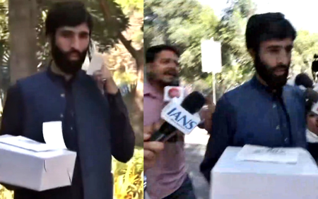 <div>‘Celebrating bloodshed’, social media fumes after man seen carrying cake to Pak High Commission</div>