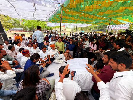 Rajasthan: RLP launches dharna demanding cancellation of SI Recruitment