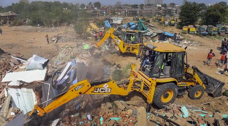 Govt land freed from encroachment in largest demolition drive near Chandola lake in Ahmedabad