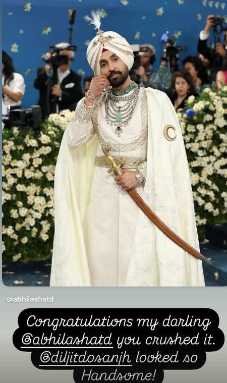 <div>Sonam Kapoor is in awe of Diljit Dosanjh’s Met Gala look: You look so handsome</div>