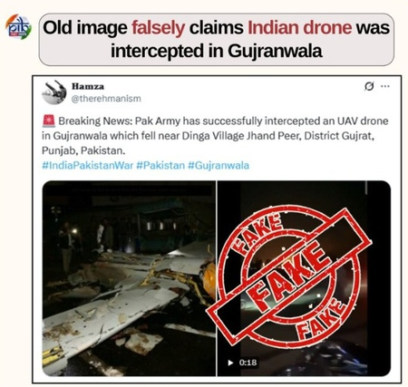 Govt debunks claims of Indian UAV drone shot in Pakistan, shares evidence