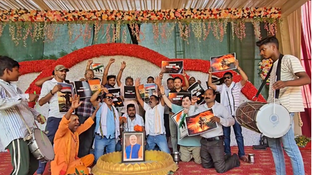 Varanasi locals celebrate India’s victory over Pakistan, perform rituals with PM Modi’s poster