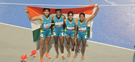 <div>Asian Athletics: Women’s 4×400 relay team, Jyothi, Sable shine on golden day for India in Gumi (Ld)</div>