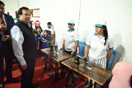 Union Home Secretary visits Manipur relief camps, inaugurates creche-cum-children’s library