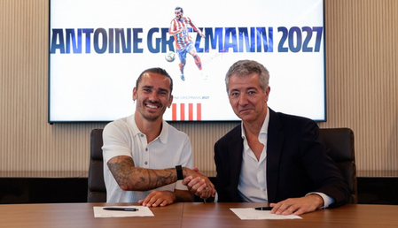 Griezmann extends contract with Atletico Madrid till 2027
