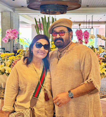 Mohanlal wishes ‘dear’ wife Suchitra on birthday