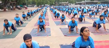 NCC cadets send powerful message of health, environment through Yoga
