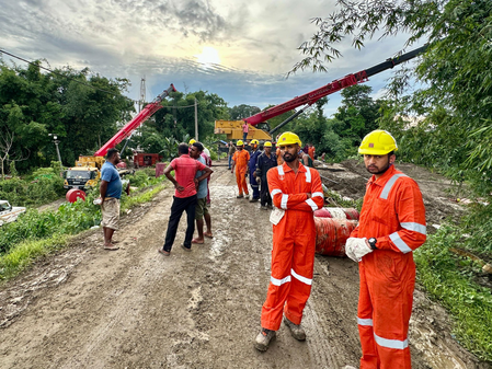 ONGC keeps well-capping operations at blowout site in Assam’s Sivasagar despite adverse weather