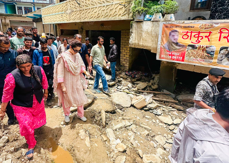 Facing criticism within party, BJP MP Kangna Ranaut visits disaster-hit areas; faces local anger