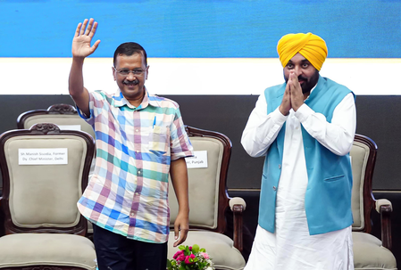 <div>Kejriwal, Bhagwant Mann to visit Gujarat on July 23 for farmers’ mega rally</div>