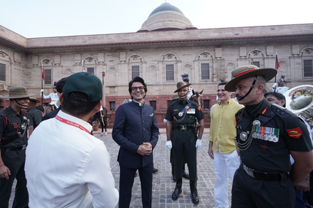 ‘Special Ops’ stars Kay Kay Menon, Parmeet Sethi, Karan Tacker visit Rashtrapati Bhavan
