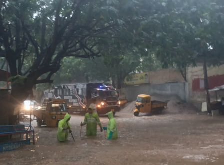 Heavy rain in Hyderabad hits normal life