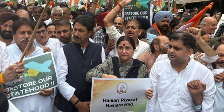 Police interrupt Congress protest march in Jammu