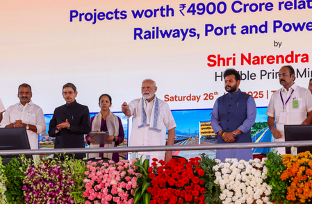 Massive infra boost for southern TN as PM Modi launches Rs 4,900 cr projects in Tuticorin (Ld)