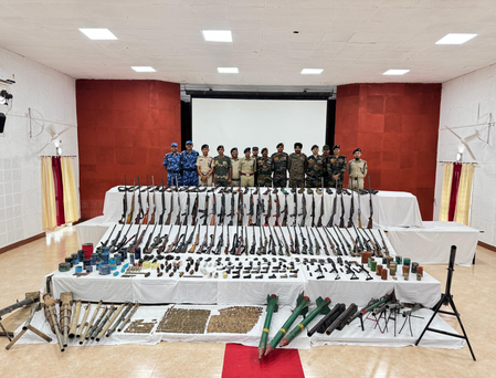 155 arms, 1652 ammunition seized in five Manipur districts