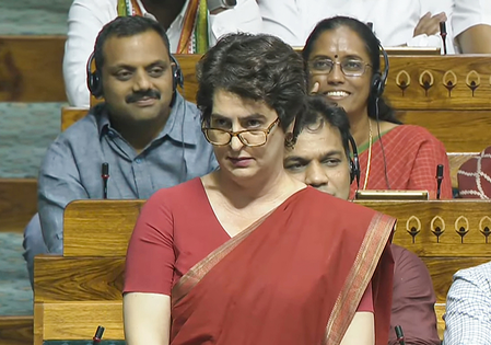 For first time in history, war stopped but was announced by US President: Priyanka Gandhi
