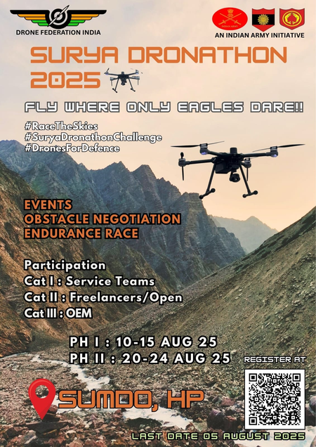 <div>Surya Dronathon to be held next month in Himachal’s Spiti Valley</div>