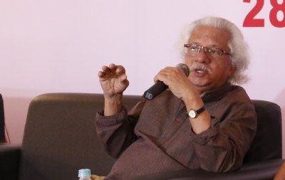 84-year-old legendary film-maker Adoor Gopalakrishnan working on his 13th feature film