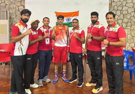 <div>U19 Asian Boxing C’ships: Shivam, Mausam advance to next round with contrasting wins</div>