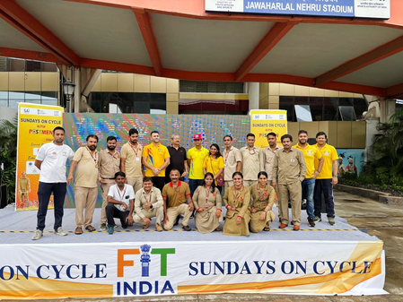 With aim of an obesity and pollution-free nation, 34th edition of Fit India Sundays on Cycle honours Postmen