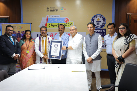 <div>PM Modi’s ‘Pariksha Pe Charcha 2025’ enters Guinness World Records for most registrations in a month</div>