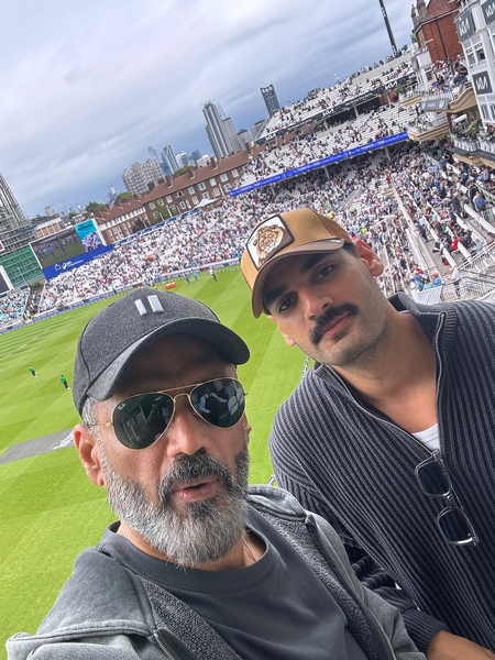 KL Rahul’s in-laws, Suniel Shetty, Ahan Shetty celebrate team India’s win straight from Oval stadium