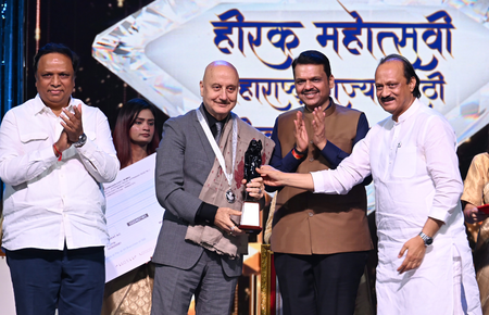 Anupam Kher feels ‘deeply humbled’ as he receives Raj Kapoor Lifetime Achievement Award