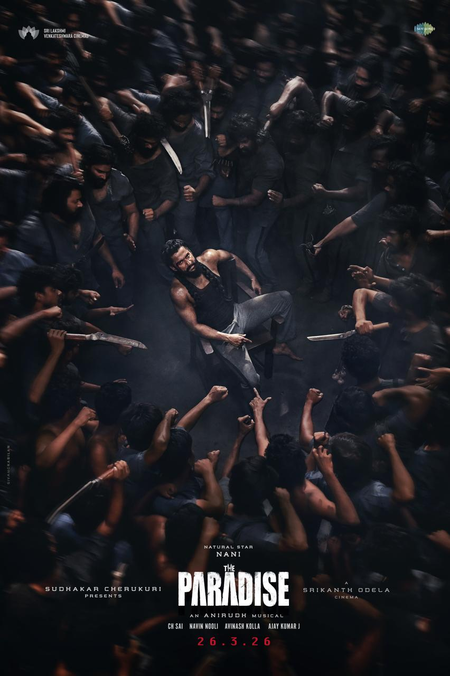 <div>Second poster of Nani from ‘The Paradise’ released; The world may be against him but Nani will face it alone, says director Odela</div>