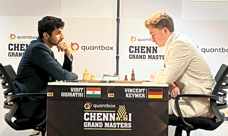 Chennai Grand Masters 2025: Vincent Keymer held to second successive draw by Vidit; retains lead past midway point
