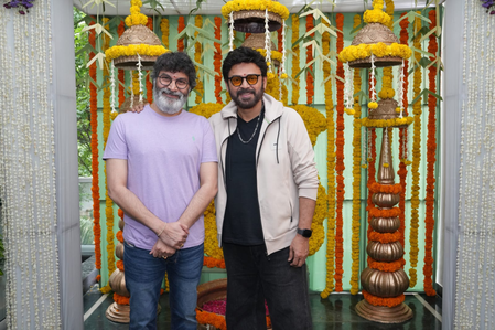 Trivikram joins hands with actor Venkatesh for his next; film goes on floors with grand pooja ceremony
