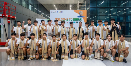 <div>Defending champions Korea arrive in Bihar for Men’s Hockey Asia Cup</div>