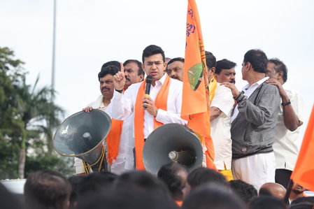 <div>K’taka govt’s agenda is eradication of Sanatana Dharma, says Surya on Dharmasthala case</div>